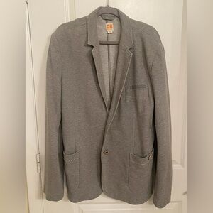 Boss Orange Grey Spring Autumn Men’s Basic Jacket With Pockets Long Sleeve XXL